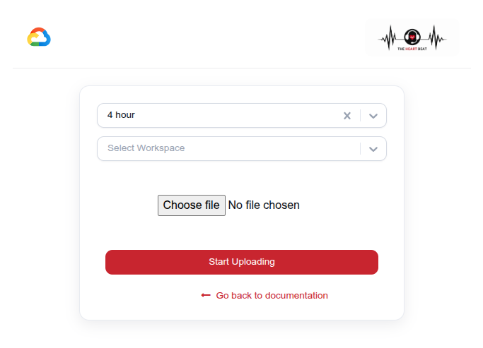 Uploading the downloaded JSON credentials file